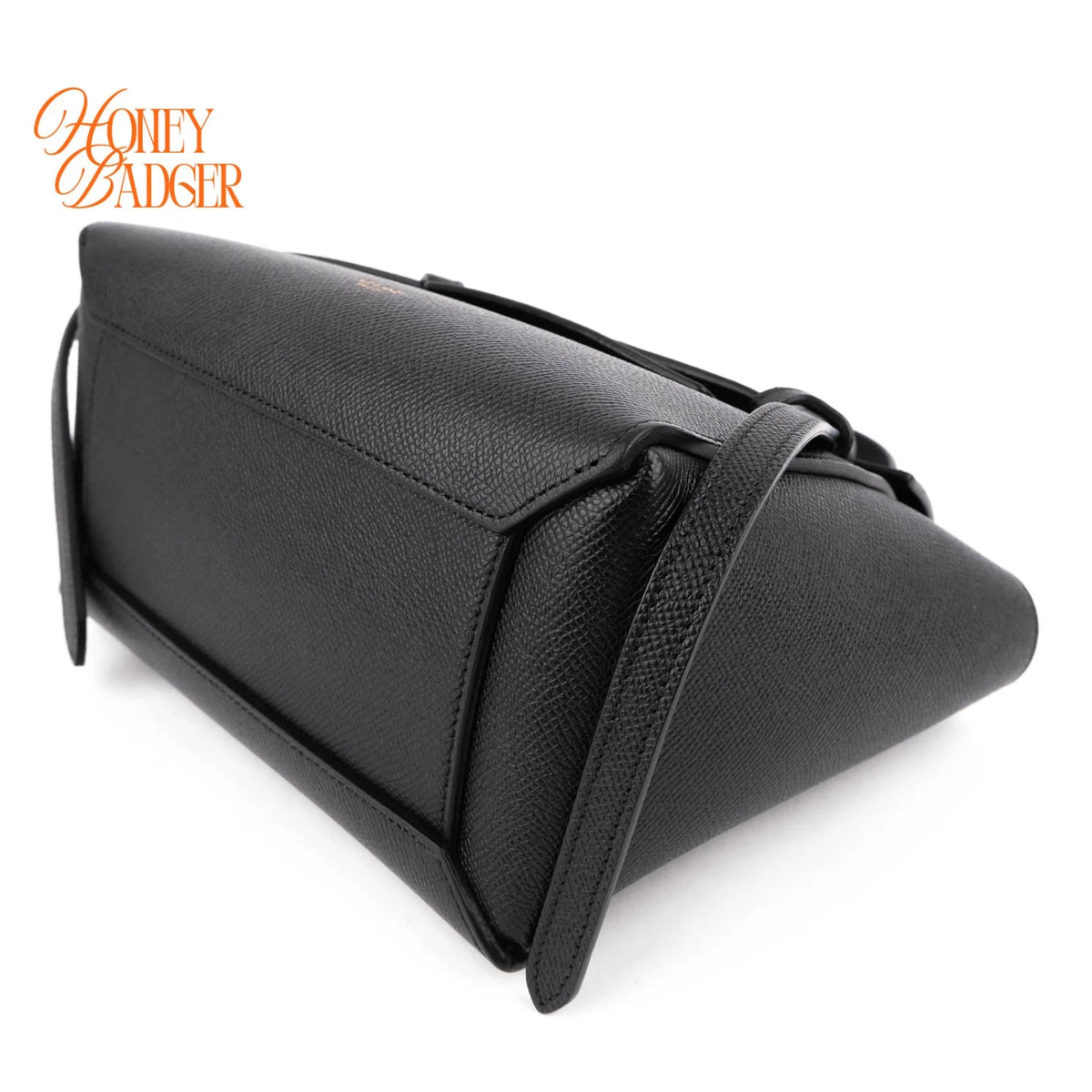 Celine Nano Belt Bag Grained Calfskin Black Gold Hardware Rank A