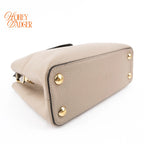 Louis Vuitton Capucines BB Taurillon Leather Galet Gray Gold Hardware Rank A