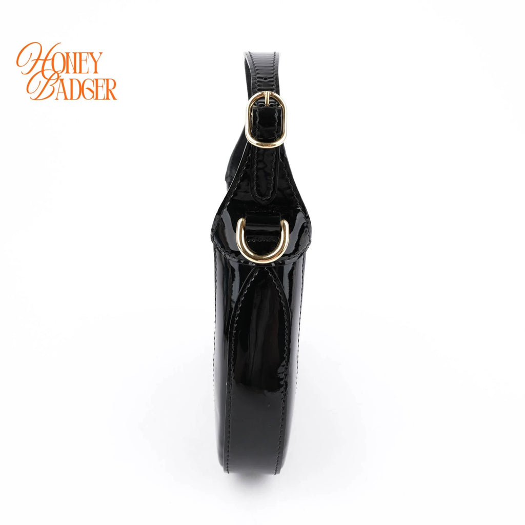 Gucci Jackie 1961 Mini Patent Leather Black Gold Hardware Rank S