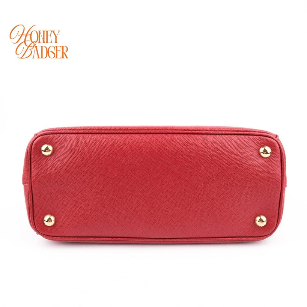 Prada Saffiano Lux Leather 2Way Handbag Red Rank A