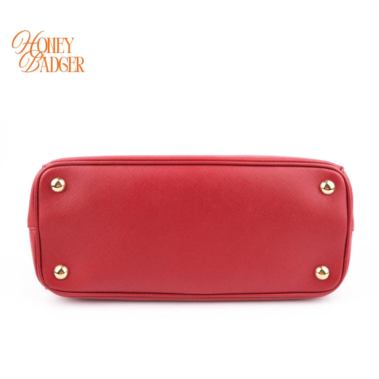 Prada Saffiano Lux Leather 2Way Handbag Red Rank A