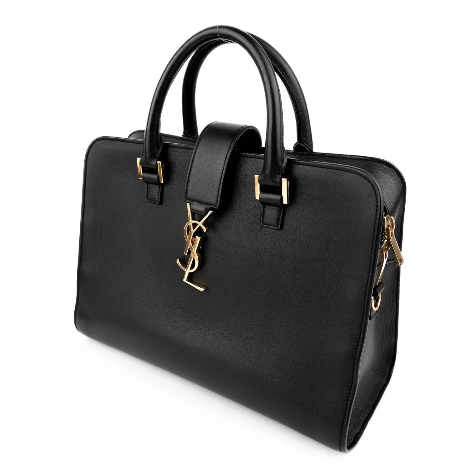 Saint Laurent Cabas Y Baby Smooth Leather Black Rank A