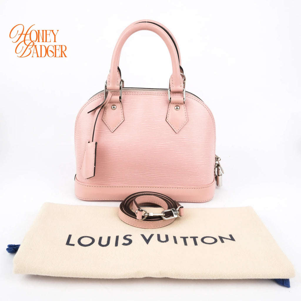 Louis Vuitton Alma BB Epi Leather Rose Ballerine Rank AB