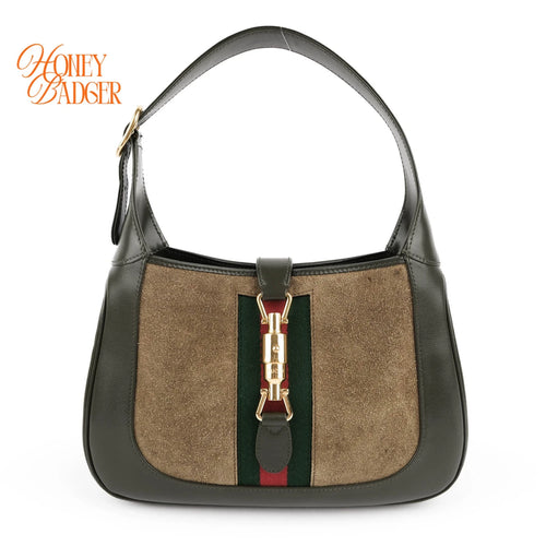 Gucci Jackie 1961 Medium in olive suede, Grade S condition