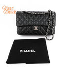 Chanel Classic Flap Medium Black Lambskin Rank A