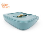 Gucci Jackie 1961 Mini Shoulder Bag Light Blue Leather Gold Hardware 2WAY Bag