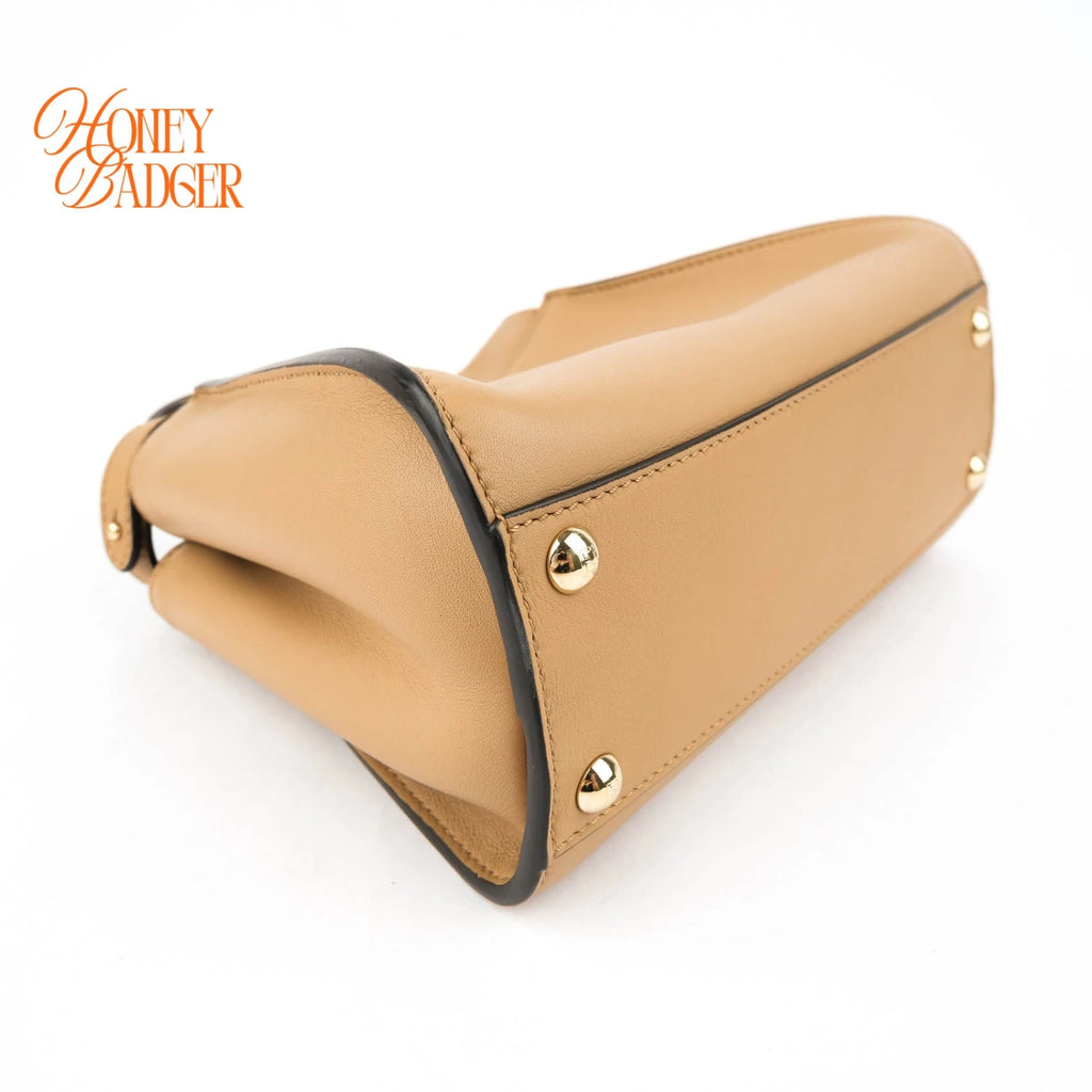 Fendi Peekaboo ISeeU Petite Nappa Leather Miele Gold Hardware Rank A