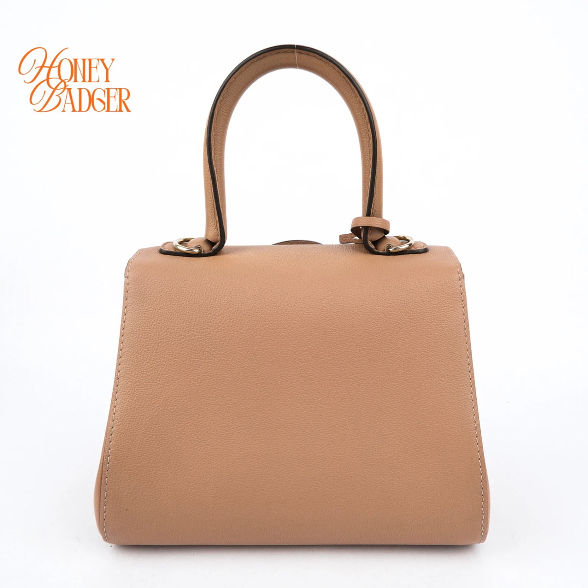 Delvaux Brillant Mini Grained Calfskin Beige Silver Hardware Rank AB