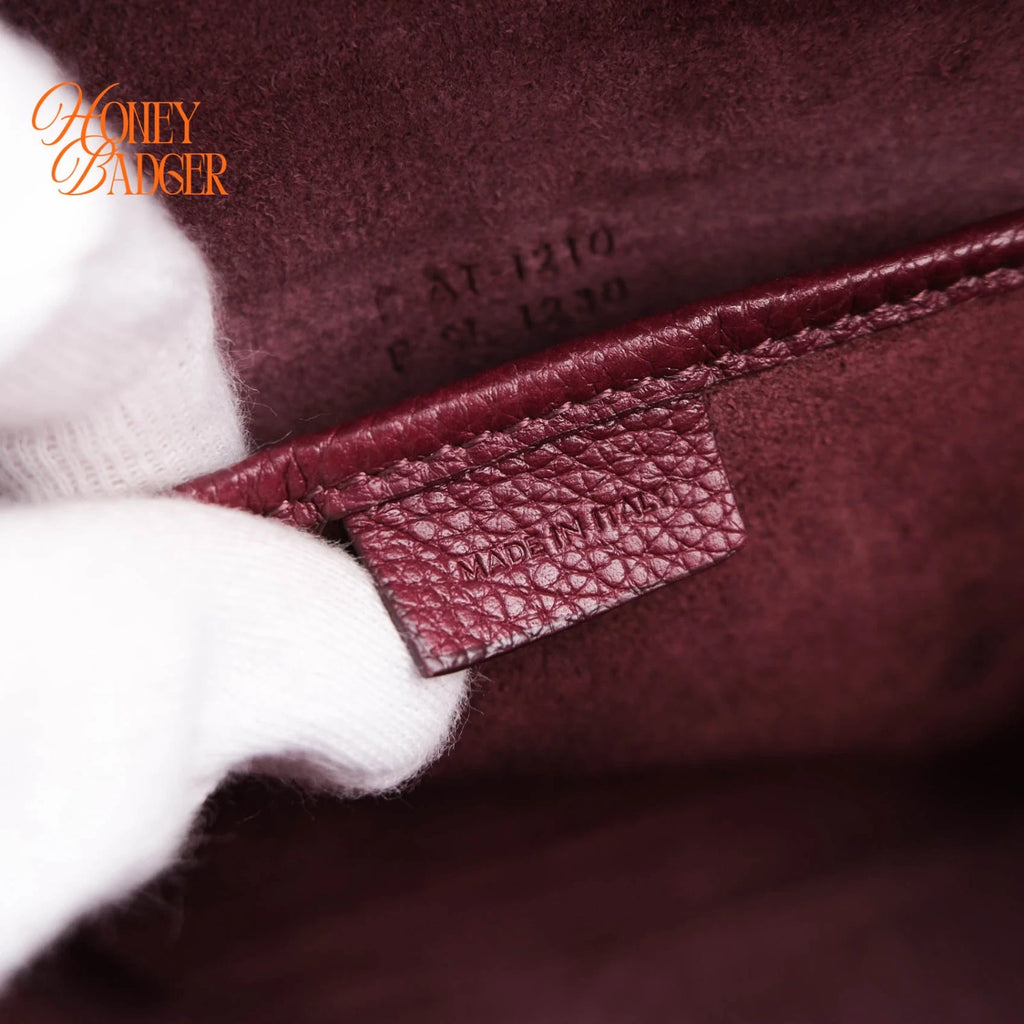 Celine Luggage Nano Red Leather Rank A