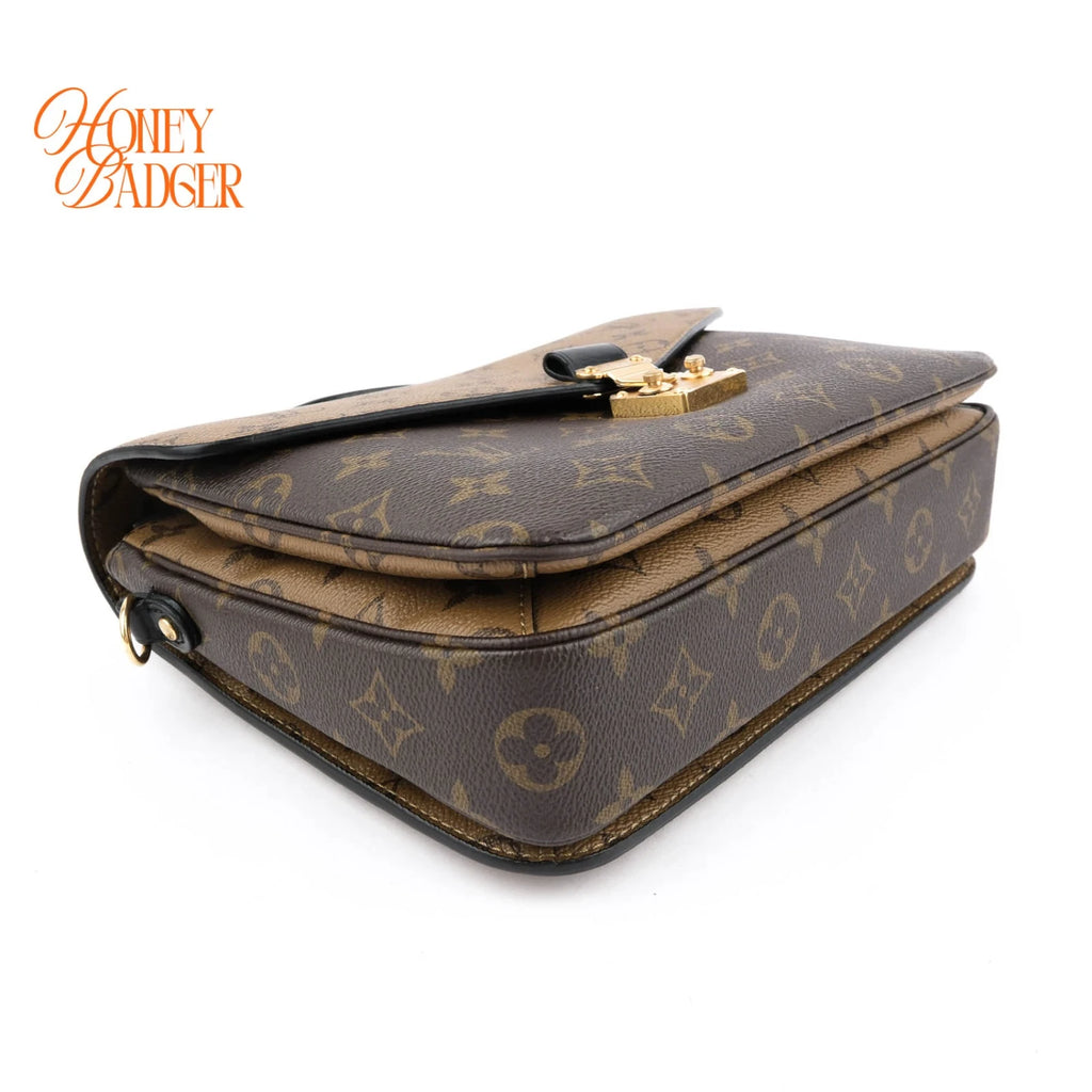 Louis Vuitton Pochette Métis Monogram Reverse Canvas Brown Rank A