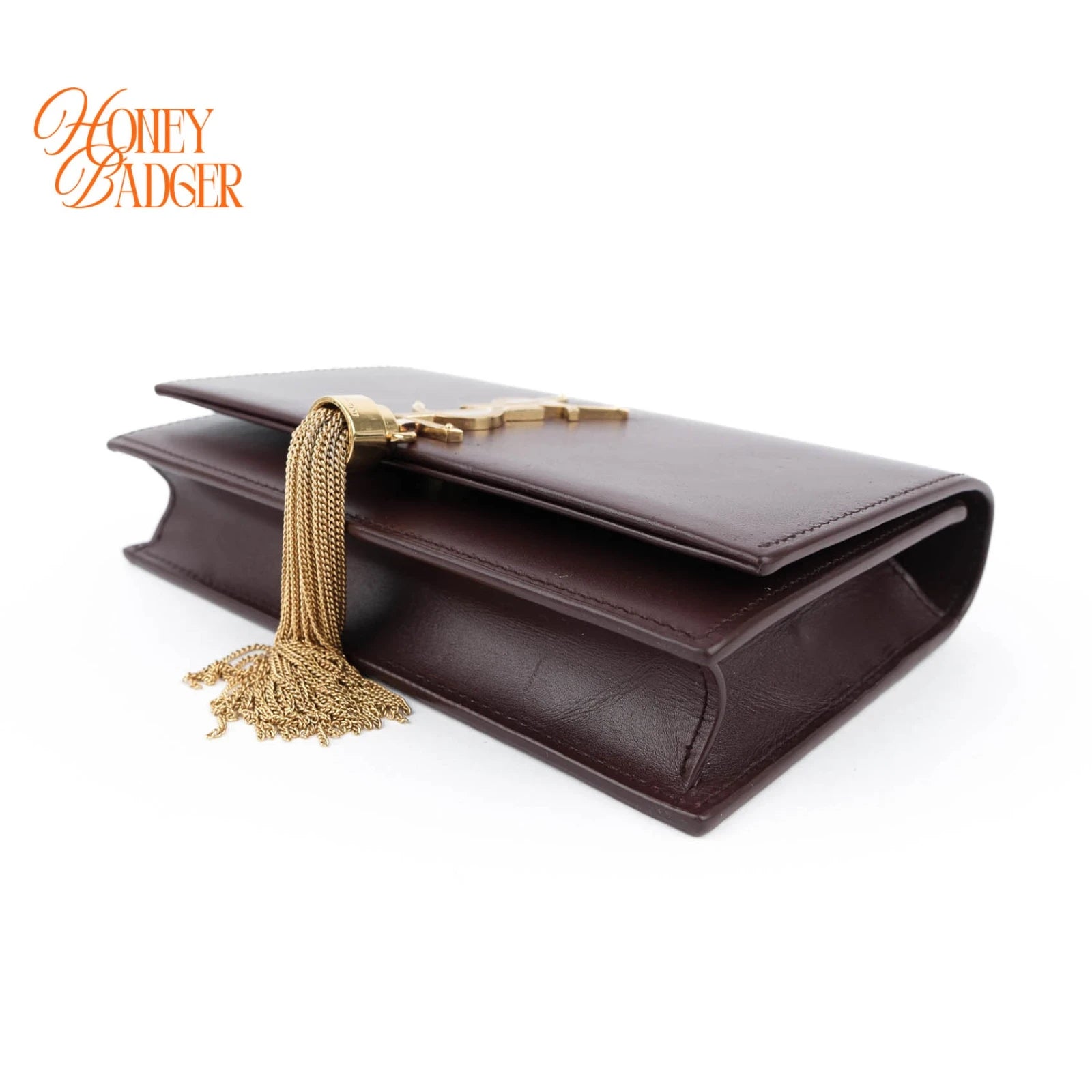 Saint Laurent Paris Kate Small Chain Shoulder Bag Bordeaux Leather Gold Hardware 452159