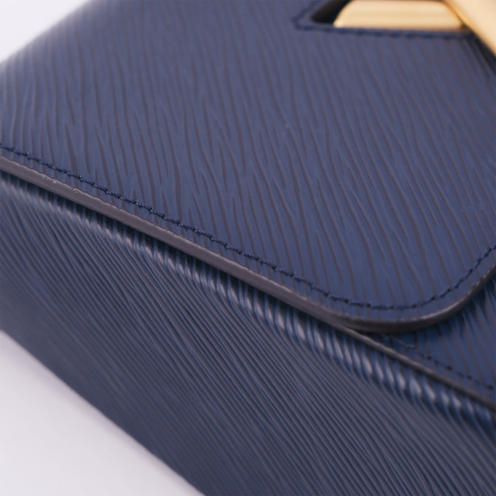 Louis Vuitton Epi Twist MM Blue Gold Hardware Shoulder Bag M53090