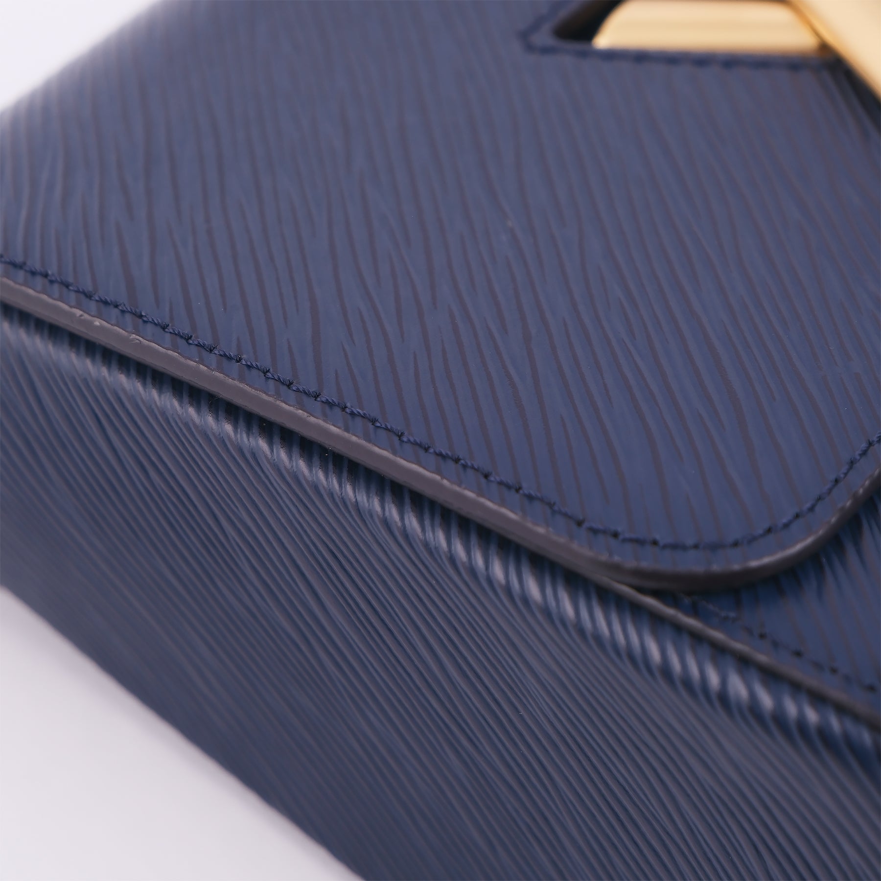 Louis Vuitton Epi Twist MM Blue Gold Hardware Shoulder Bag M53090