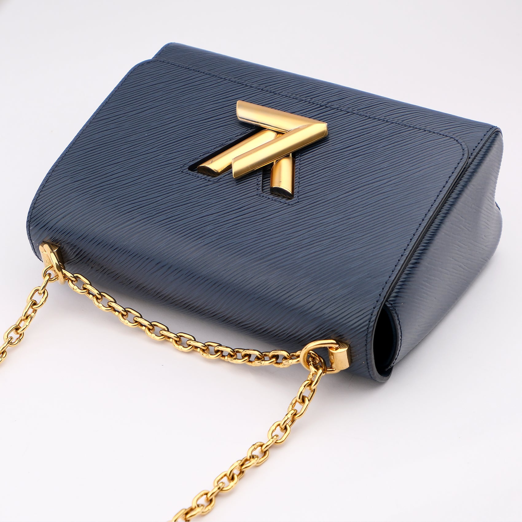 Louis Vuitton Twist MM Epi Leather Blue Shoulder Bag M53090