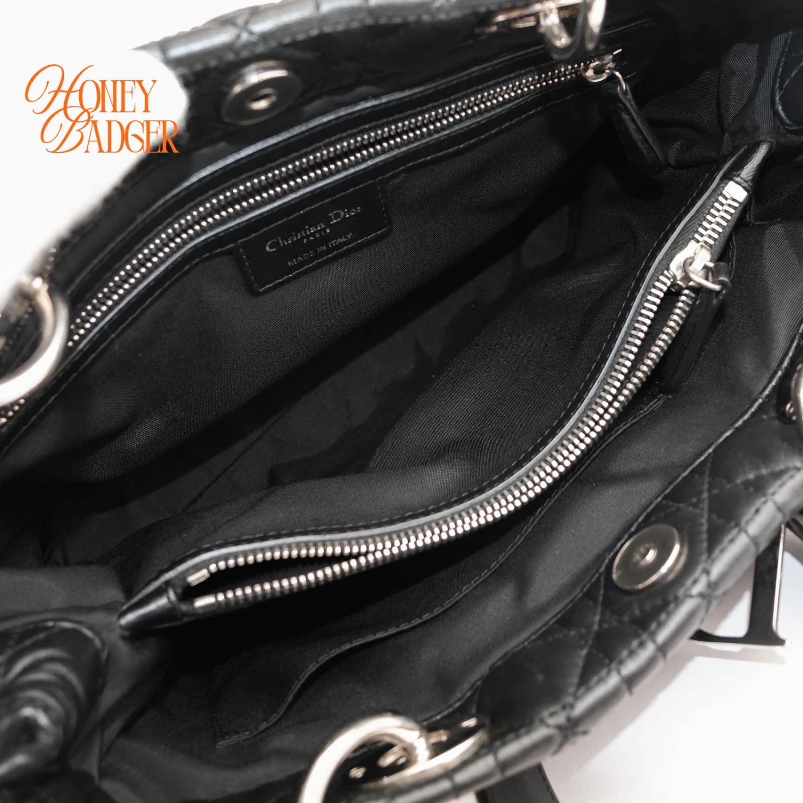 Dior Lady Dior Soft Shopping Large Lambskin Black Rank A
