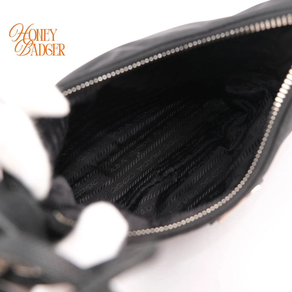 Prada Re-Edition 2005 Nylon and Leather 2WAY Shoulder Bag Black 1BH204