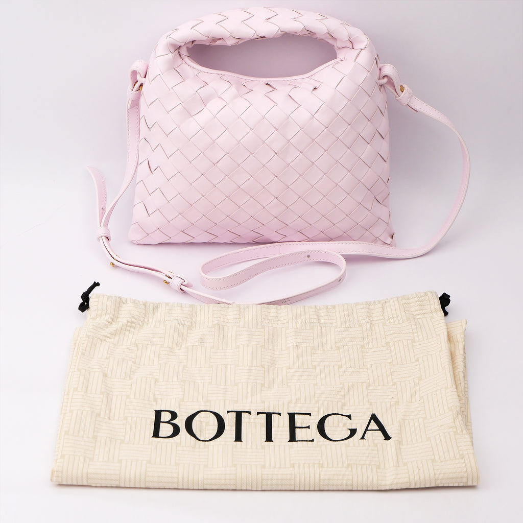 UNUSED ITEM | Bottega Veneta Mini Hop Intrecciato Leather 2-Way Shoulder Bag  Pink