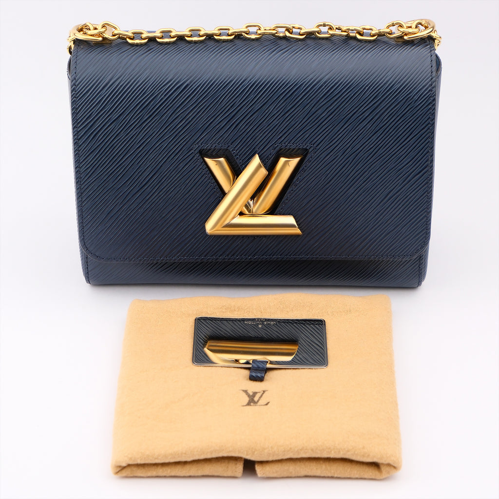 Louis Vuitton Twist MM Epi Leather Blue Shoulder Bag M53090