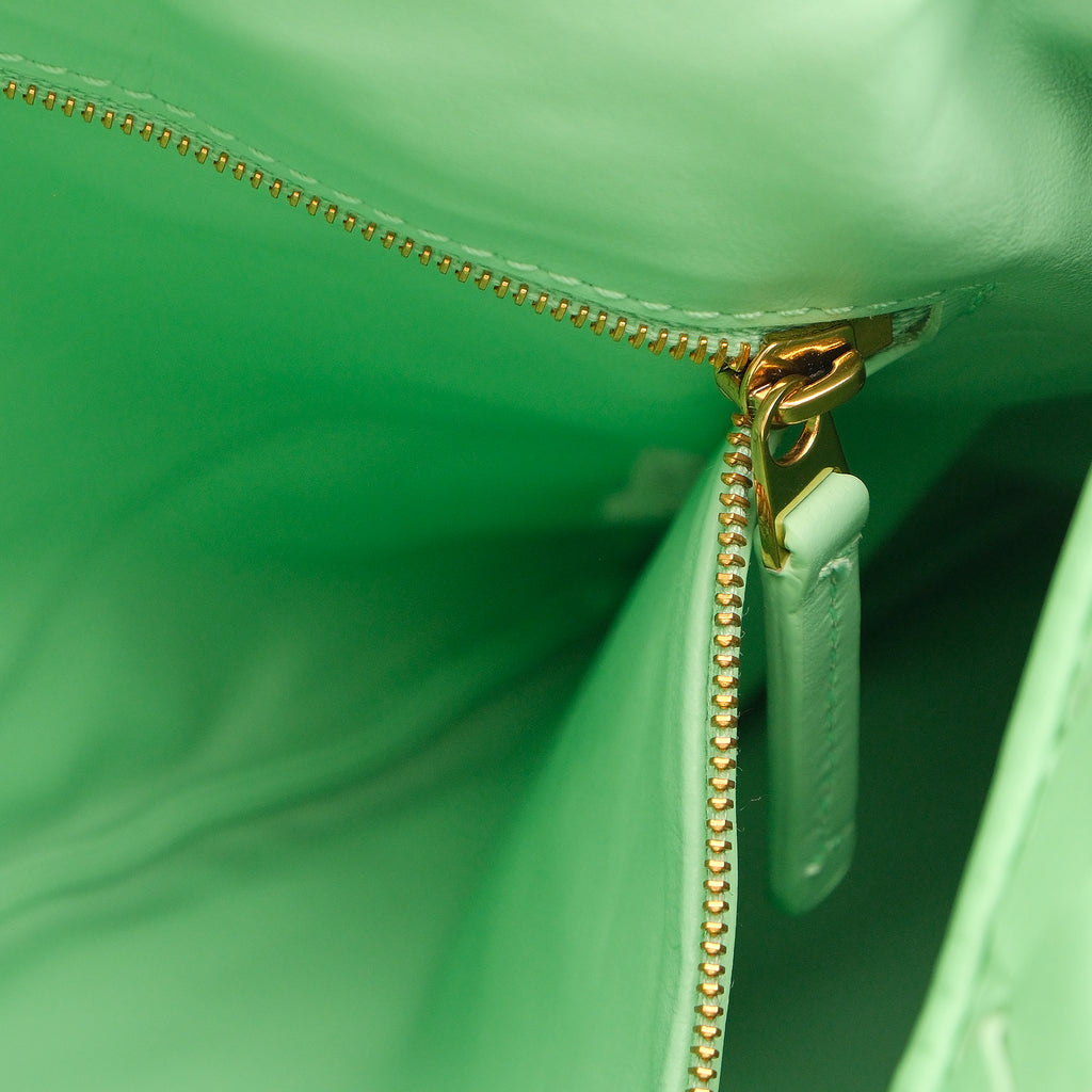 Bottega Veneta Intrecciato Hobo Shoulder Bag Nappa Leather Parakeet Green