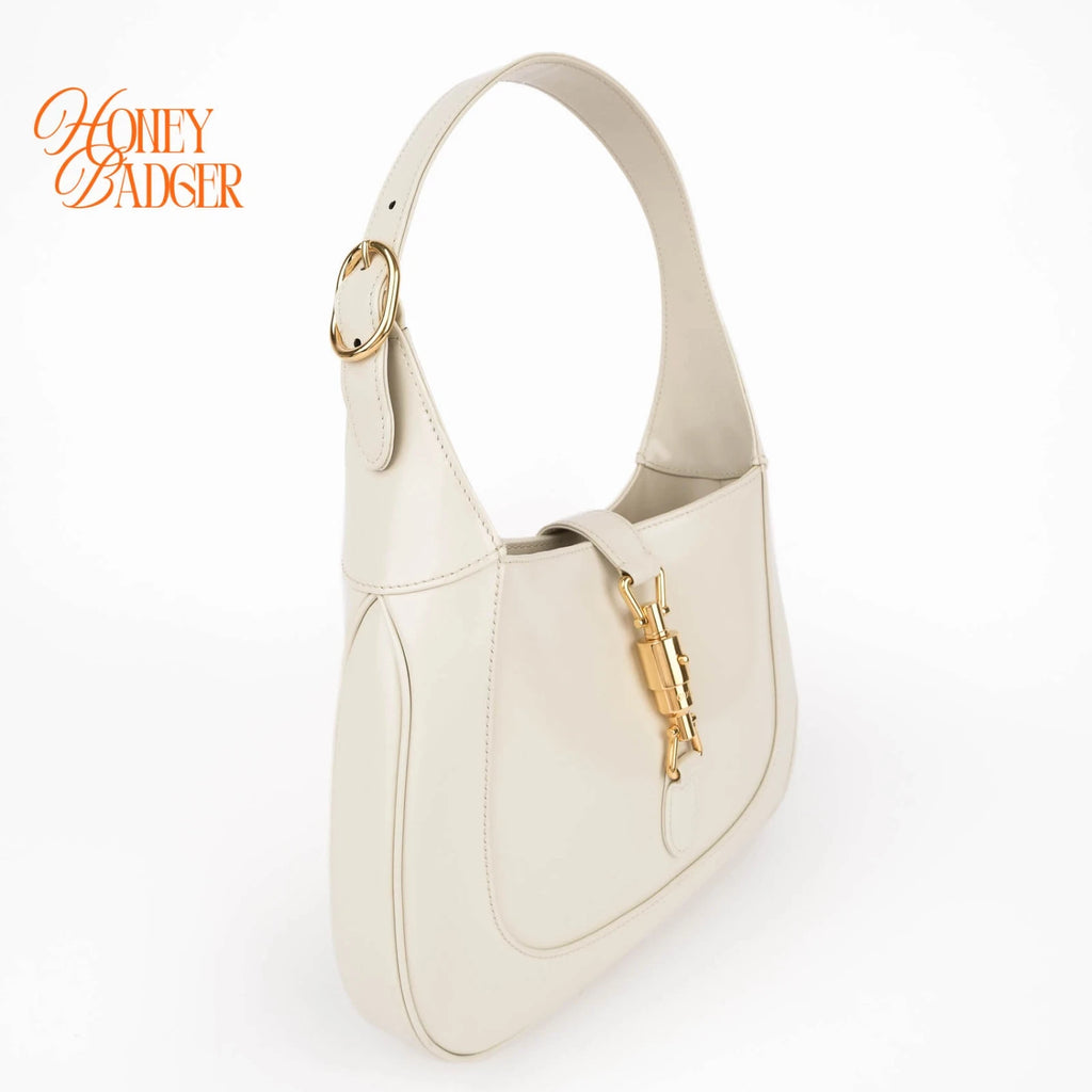 Gucci Jackie 1961 Medium Leather White Gold Hardware Rank S