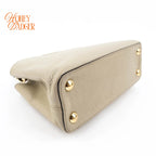 Louis Vuitton Capucines BB Taurillon Leather Galet Gray Gold Hardware Rank A