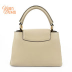Louis Vuitton Capucines BB Taurillon Leather Galet Gray Gold Hardware Rank A