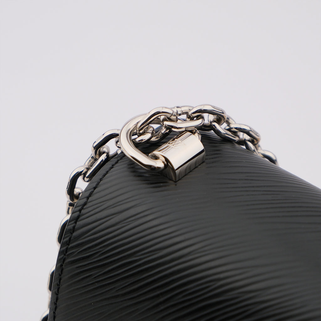 Louis Vuitton Twist MM M50282 Epi Leather Black Silver Hardware Shoulder Bag