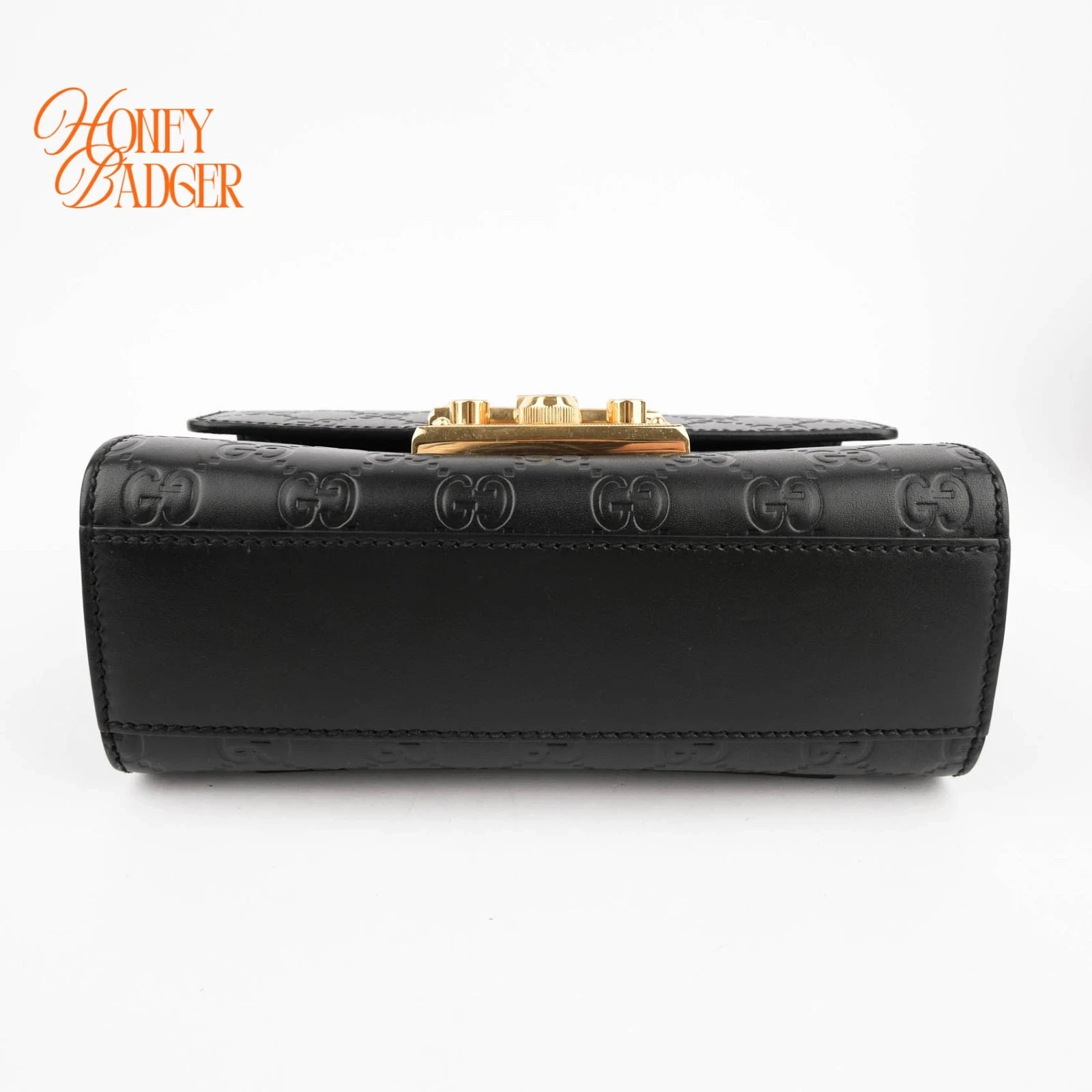 Gucci Padlock GG Signature Black Chain Bag Rank A
