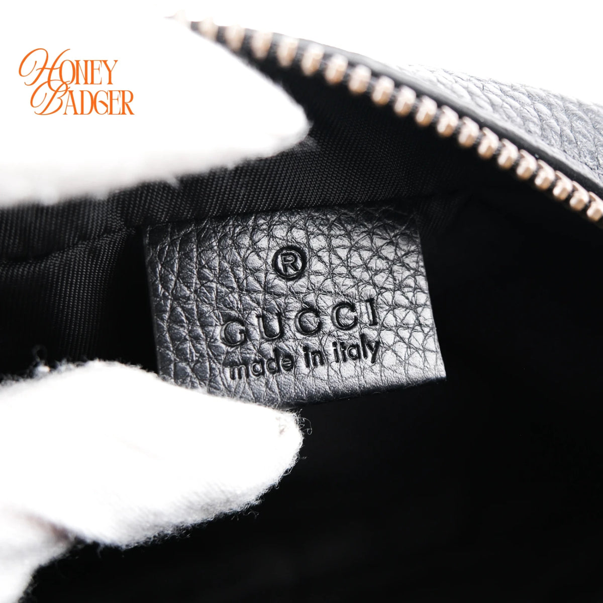 Gucci Soho Mini Disco Black Grained Leather Crossbody Camera Bag Rank A