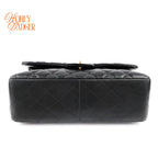 Chanel Classic Double Flap Jumbo 30 Lambskin Black Gold Hardware Rank AB