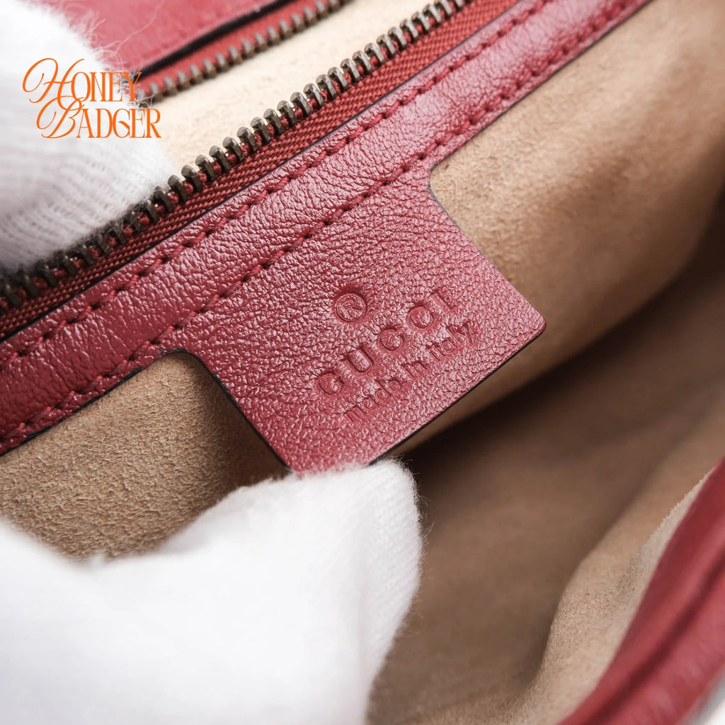 Gucci GG Marmont 26 Black Red Trim Rank A