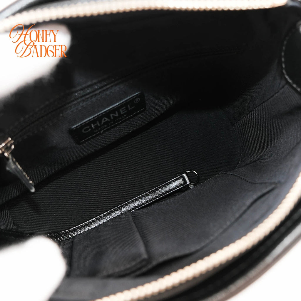 Chanel Gabrielle Hobo Small Navy Wool Grade A