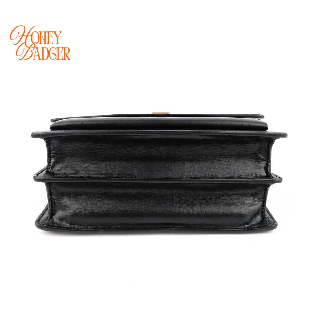 Saint Laurent Sunset Medium Leather Black Rank A