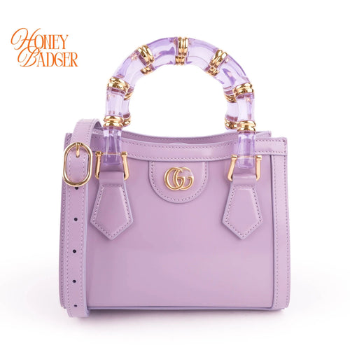 Gucci Diana Mini Purple Patent Bamboo Grade S