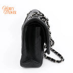 Chanel Classic Flap Medium Black Lambskin Rank A