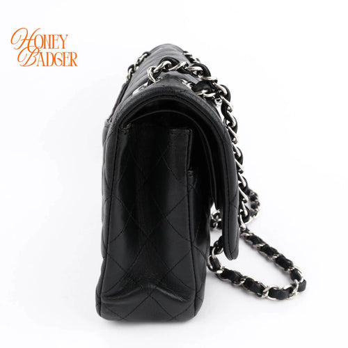 Chanel Classic Flap Medium Black Lambskin Rank A