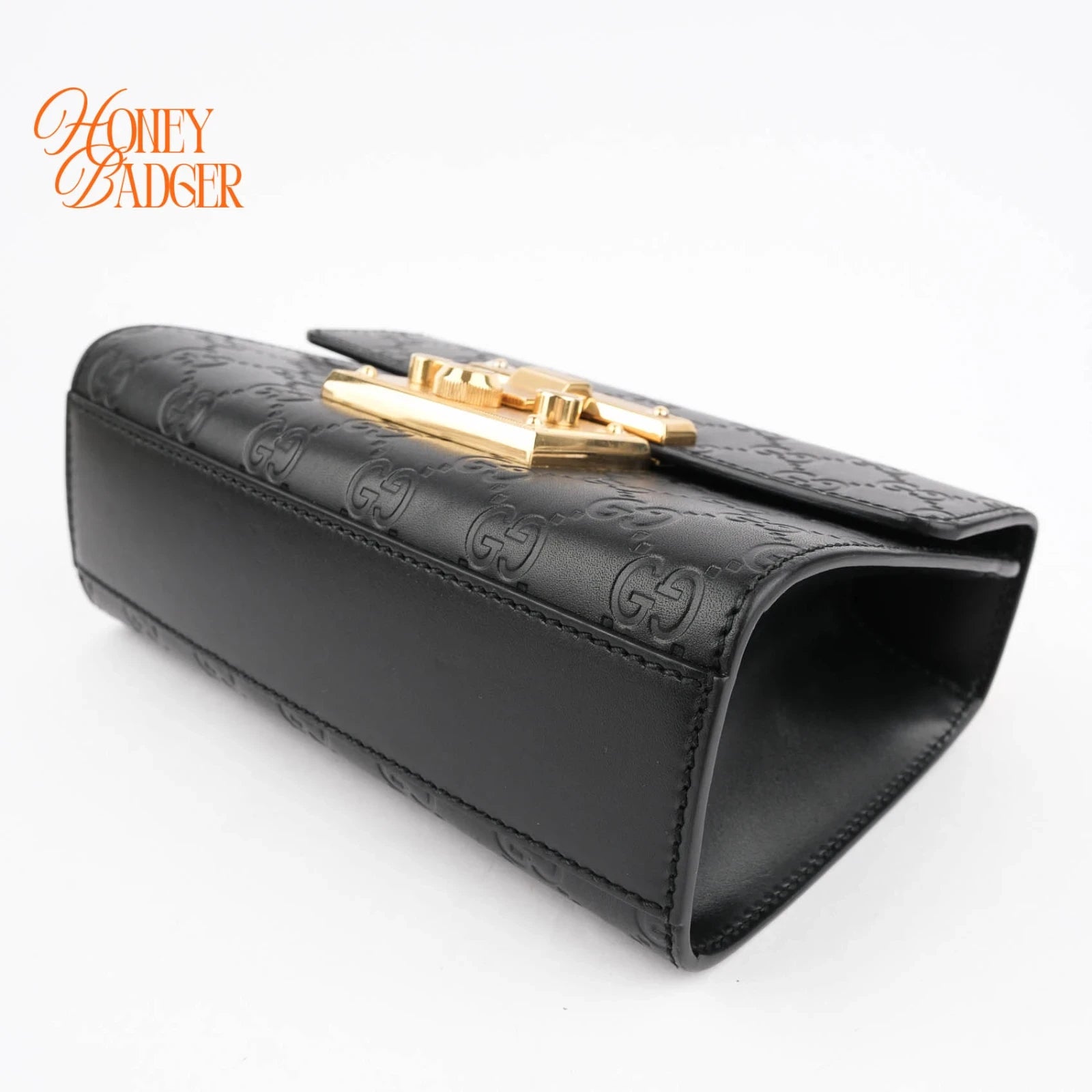 Gucci Padlock GG Signature Black Chain Bag Rank A