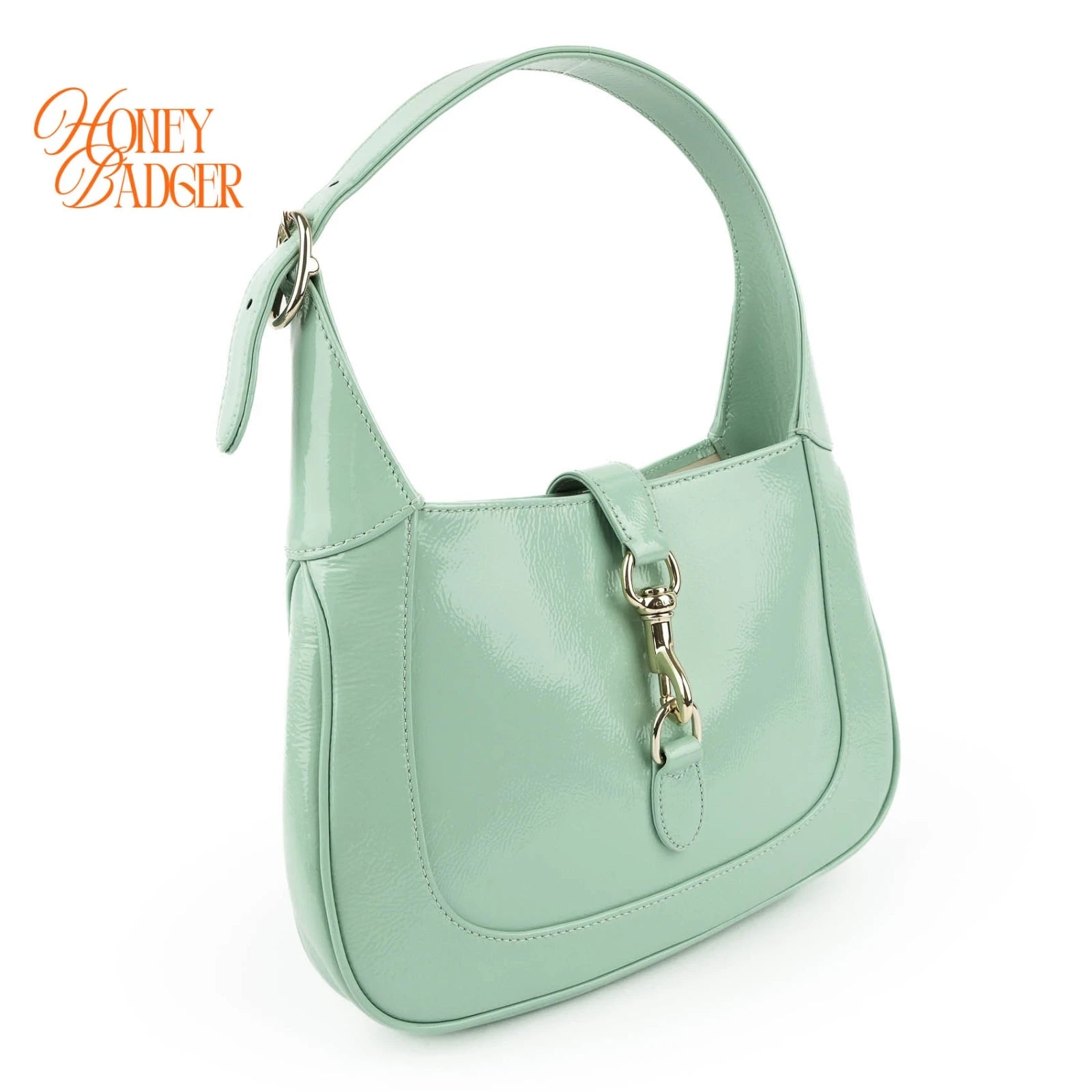 Gucci Jackie 1961 Medium Patent Leather Mint Green Rank A