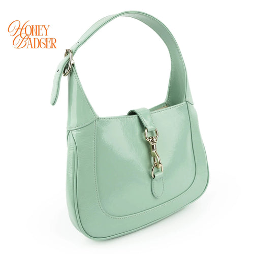Gucci Jackie 1961 Medium Patent Leather Mint Green Rank A