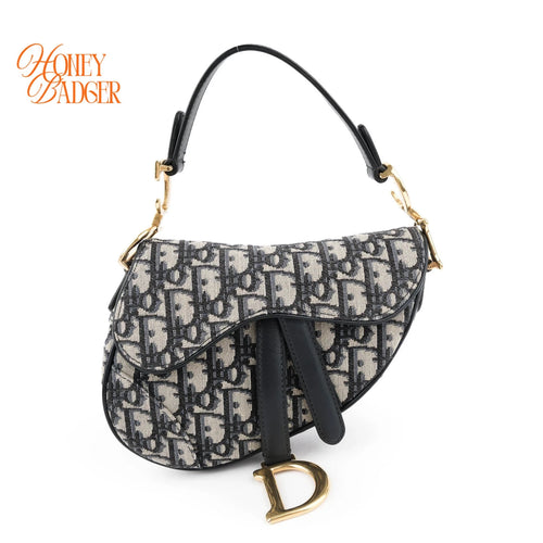 Dior Saddle Small Oblique Jacquard Blue Rank A
