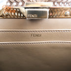 Fendi Peekaboo ISeeU Small Beige Leather Woven Detail 2-Way Bag Rank A