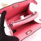 Fendi Peekaboo ISeeU Mini Leather Pink Silver Hardware Rank A