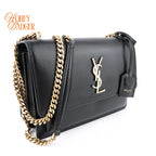 Saint Laurent Sunset Medium Leather Black Rank A