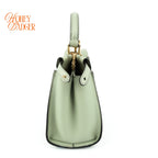 Fendi Peekaboo Mini Leather Light Green Gold Hardware Rank A