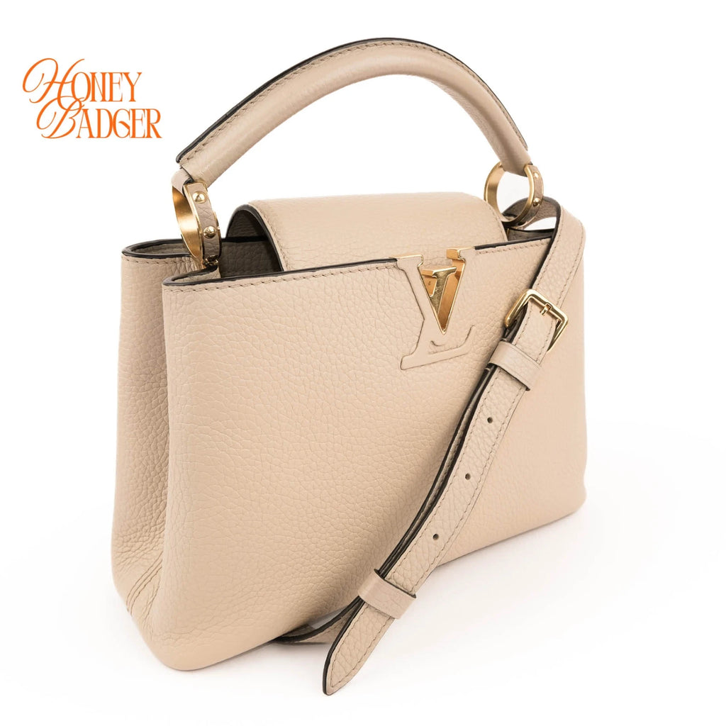 Louis Vuitton Capucines BB Beige Taurillon Leather Gold Hardware 2WAY Bag