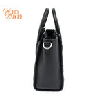 Celine Luggage Nano Drummed Calfskin Leather Black Silver Hardware Rank A