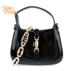 Gucci Jackie 1961 Mini Patent Leather Black Gold Hardware Rank S