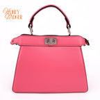 Fendi Peekaboo ISeeU Petite Smooth Leather Pink Silver Hardware Rank AB