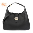 Gucci Aphrodite Large Leather Black Antique Gold Hardware Rank A