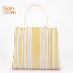 Delvaux Brillant MM Toile de Cuir Rainbow & Calf Souple Ivory Rank A